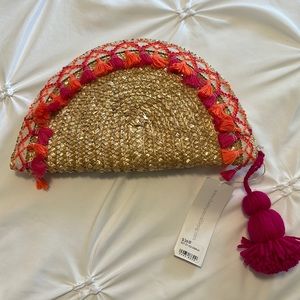 NWT Shiraleah Pom Pom Clutch